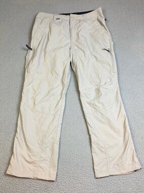Berghaus Hiking Pants Mens Size 33X30 Beige Outdoor Nylon Zip Pockets